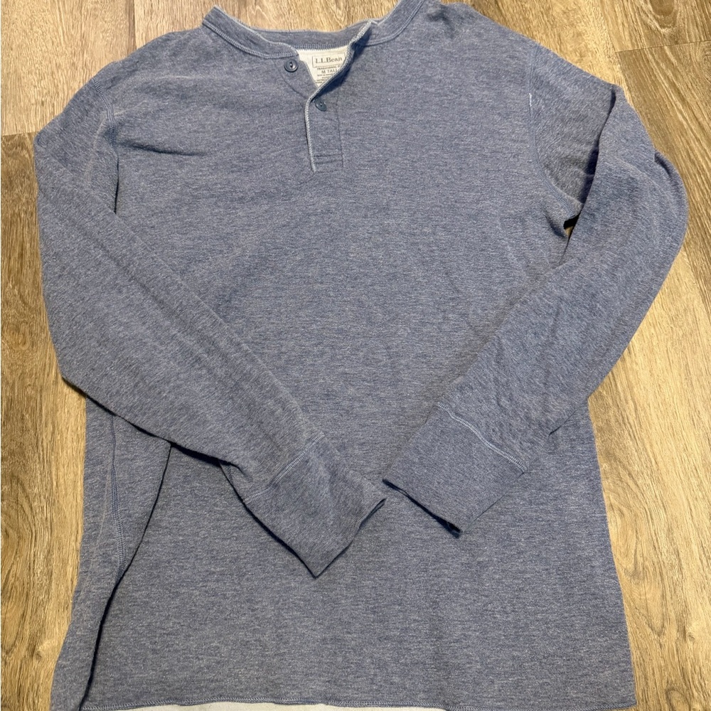 L.L. Bean Gray Henley Shirt